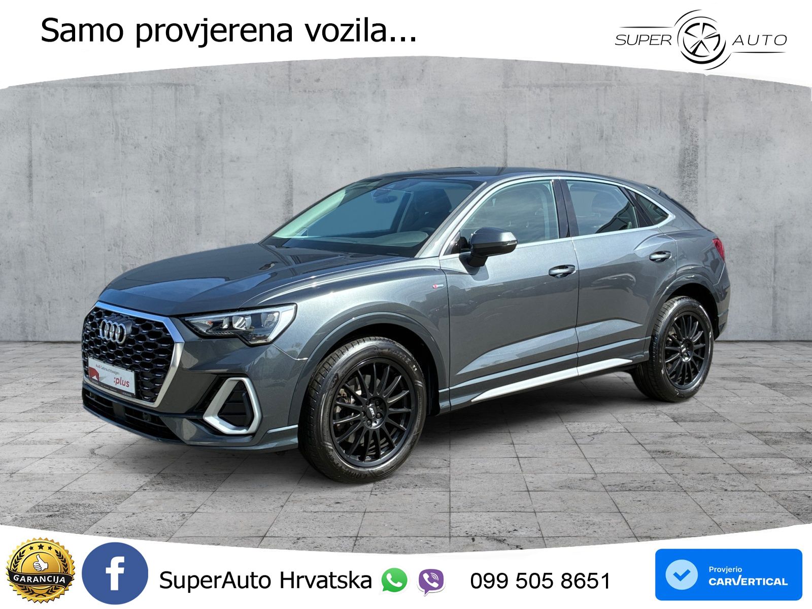 Audi Q3 Sportback 40 TDI (200 KS) quattro S tronic S line LED+GR SJED+ACC