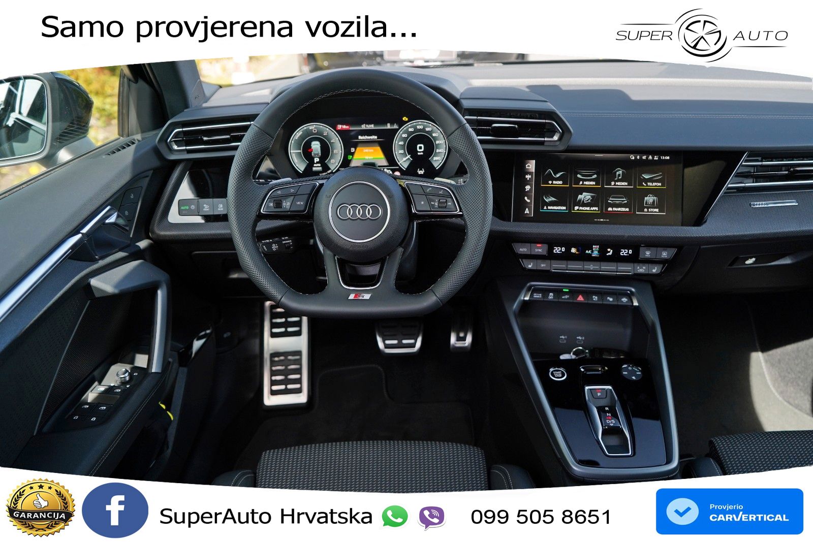 Audi A3 45 TFSIe (272 KS) S tronic 2x S line LED+GR SJED+ACC