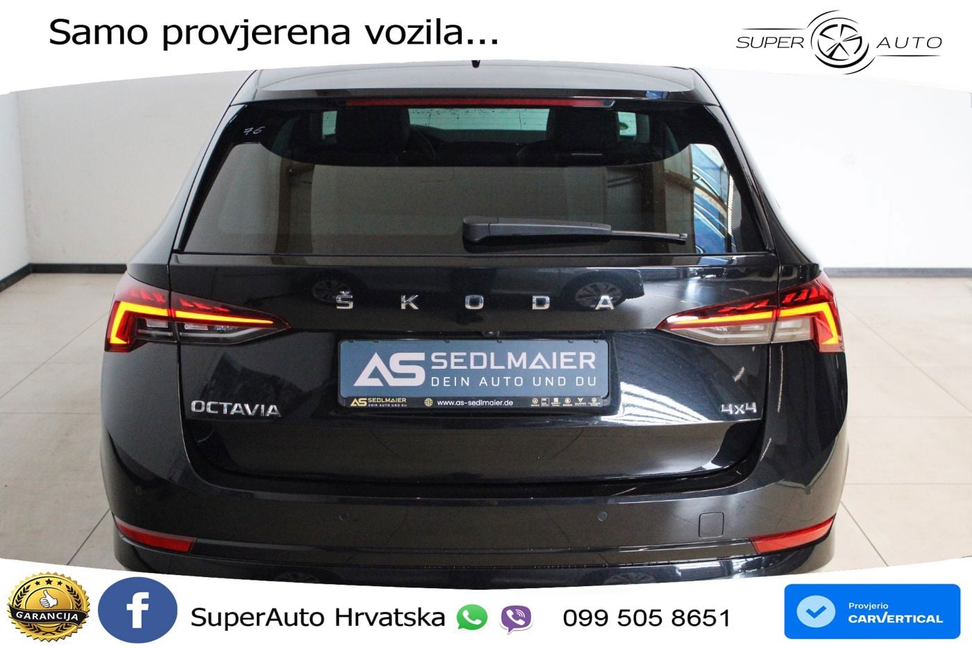 Škoda Octavia Combi 2.0 TDI (150 KS) 4x4 DSG LED+GR SJED+ACC