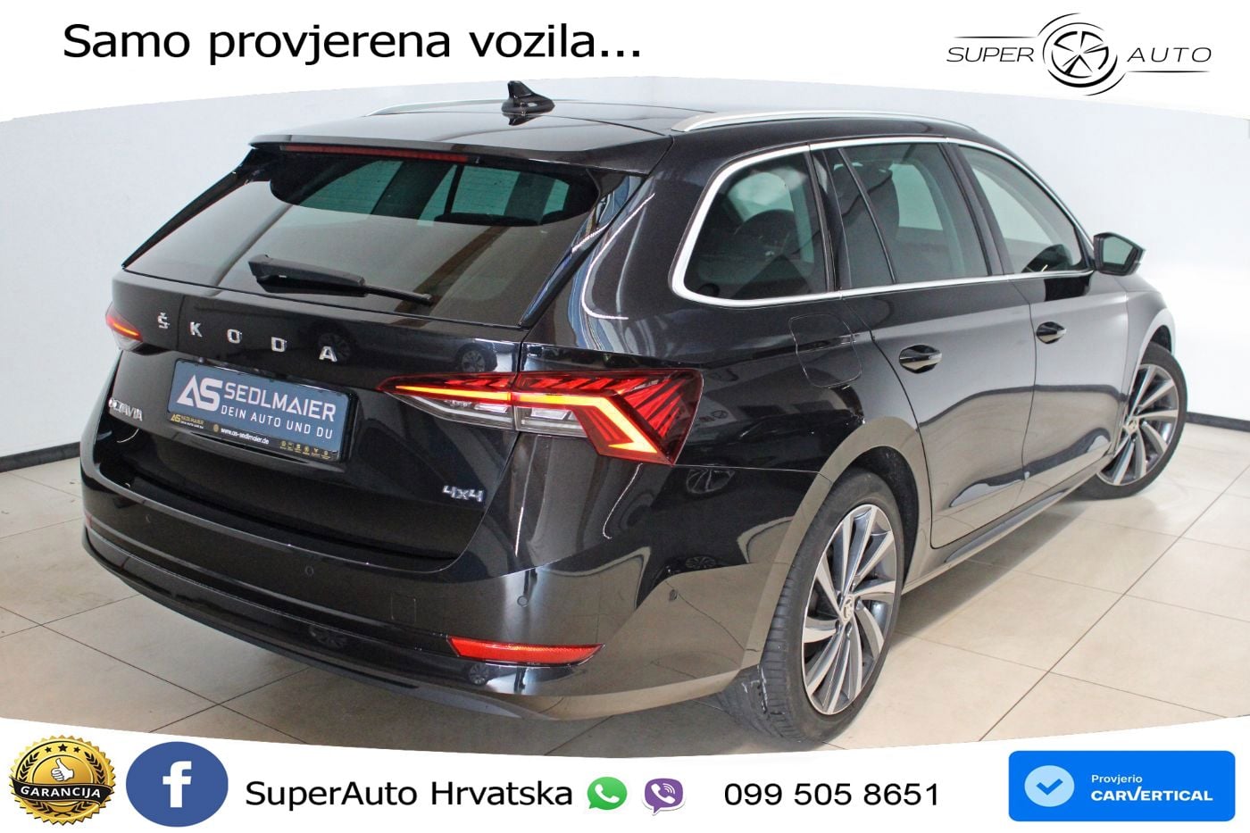 Škoda Octavia Combi 2.0 TDI (150 KS) 4x4 DSG LED+GR SJED+ACC