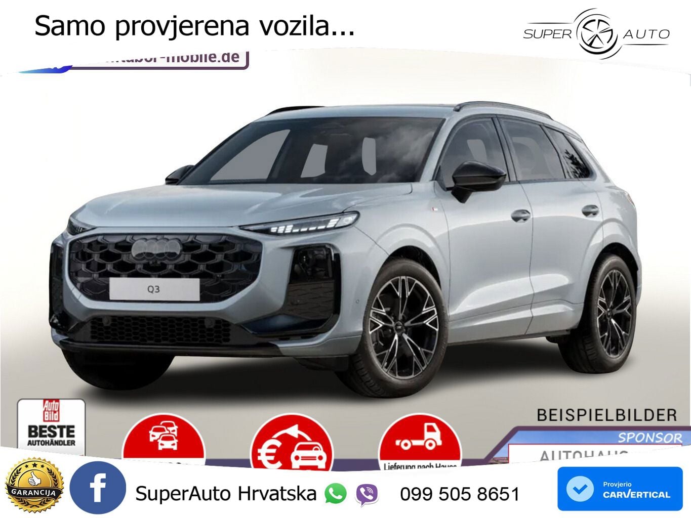 Audi Q3 2.0 TFSI (204 KS) quattro S tronic LED+GR SJED+ACC