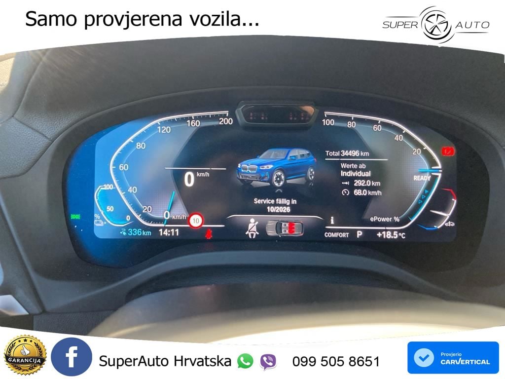 BMW iX3 80 kWh (286 KS) LED+GR SJED+ACC