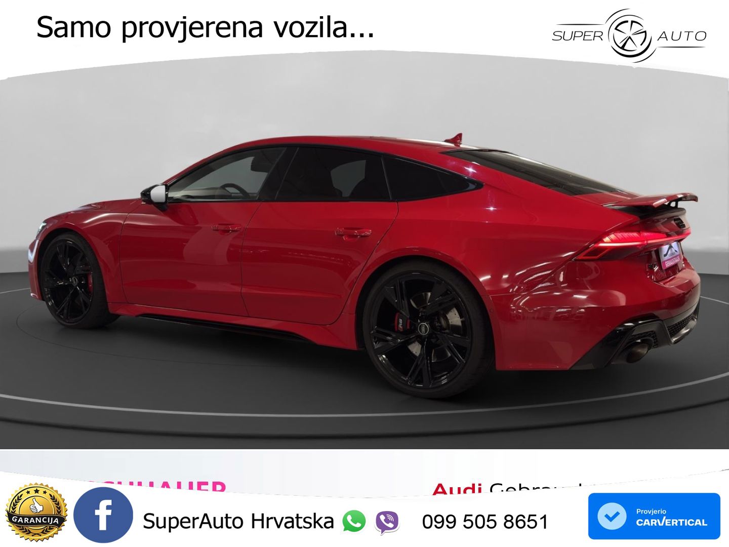 Audi RS7 4.0 TFSI V8 (600 KS) quattro tiptronic MATRIX+GR SJED+KAM