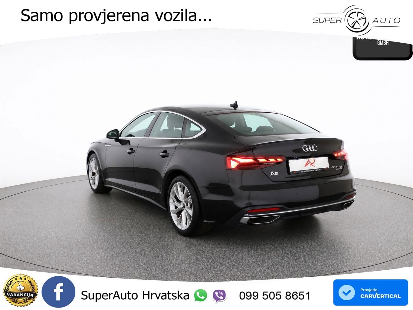 Audi A5 Sportback  40 TFSI (204 KS) quattro S tronic S line LED+GR SJED+ACC
