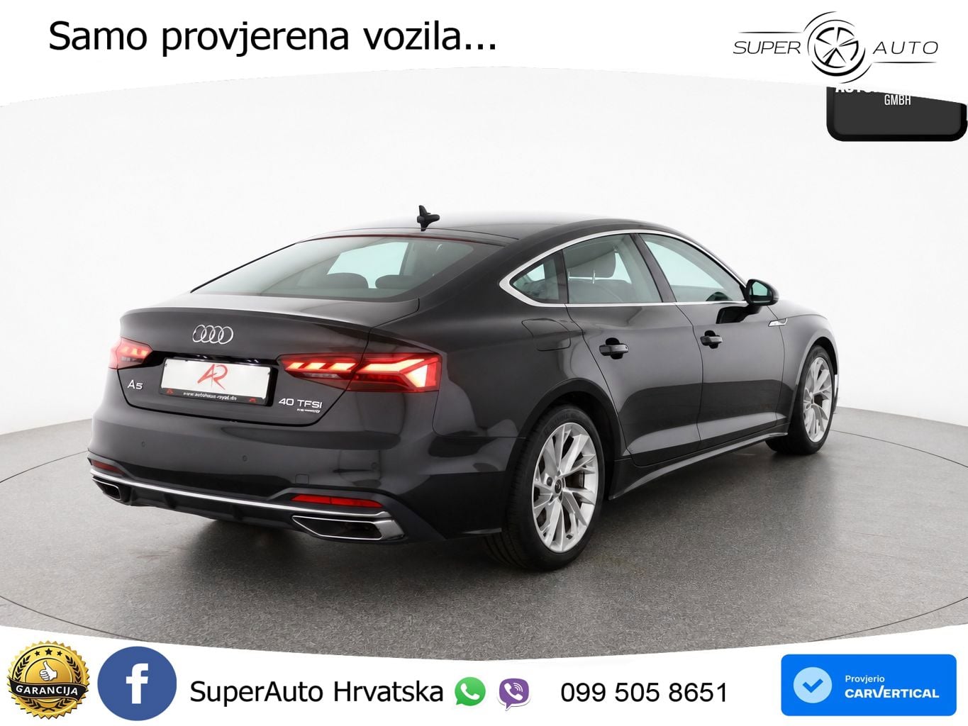 Audi A5 Sportback  40 TFSI (204 KS) quattro S tronic S line LED+GR SJED+ACC