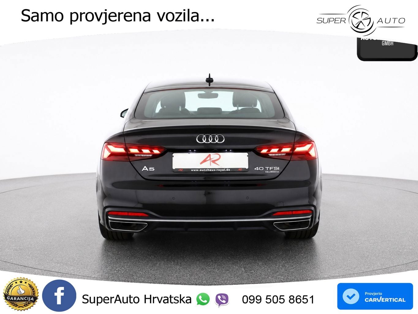 Audi A5 Sportback  40 TFSI (204 KS) quattro S tronic S line LED+GR SJED+ACC