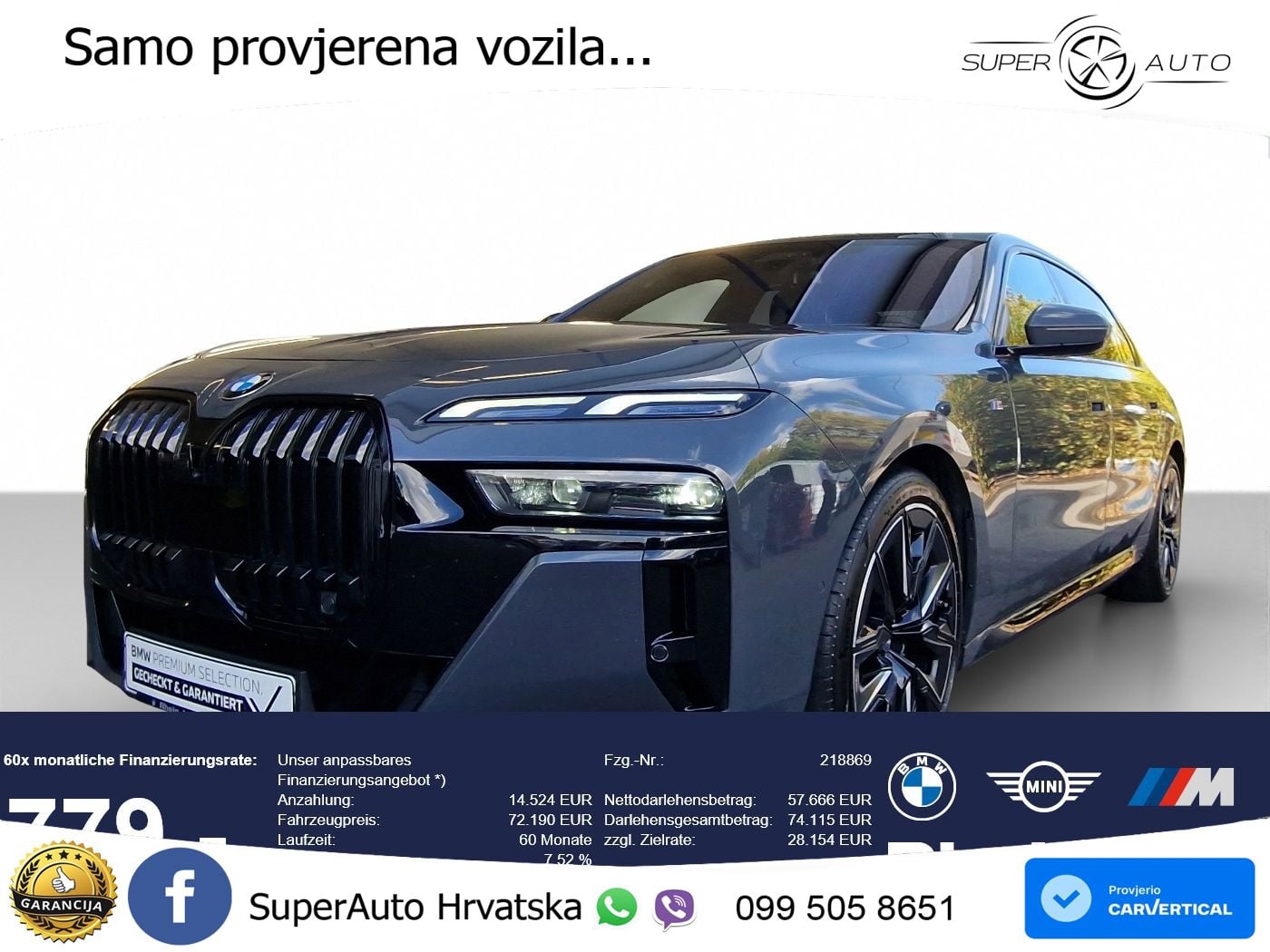 BMW 740d (299 KS) xDrive Steptronic M Sport LED+GR SJED+ACC