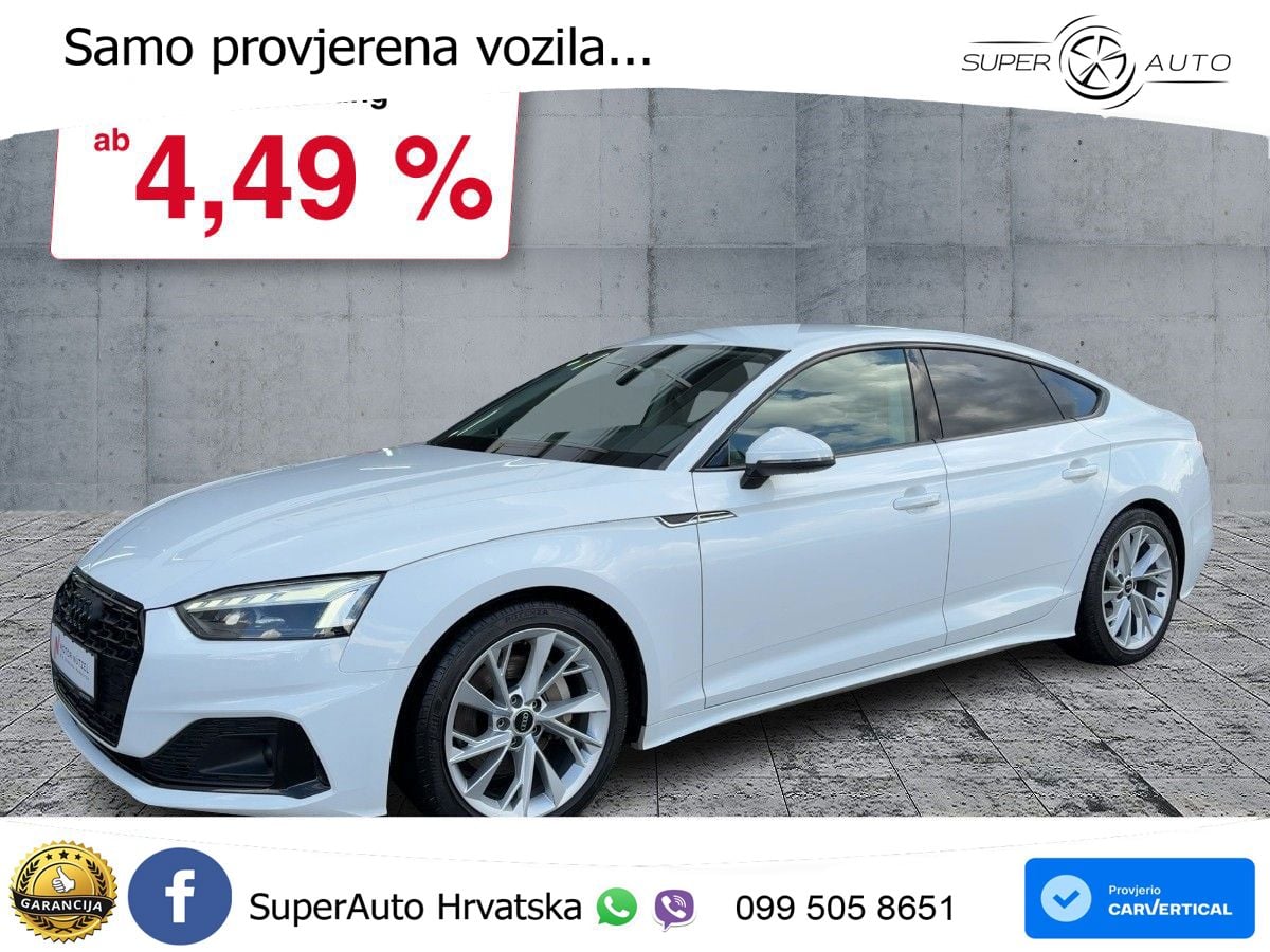 Audi A5 Sportback 40 TDI (204 KS) S tronic advanced LED+GR SJED+ACC