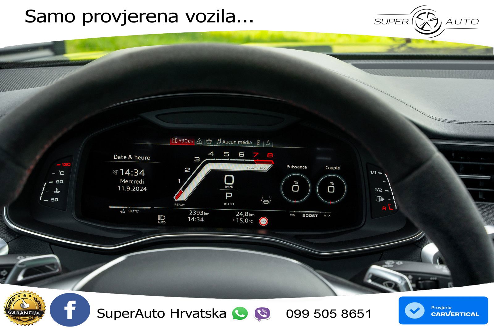 Audi RS6 Avant 4.0 TFSI V8 performance (630 KS)  quattro tiptronic LED+GR SJED+ACC