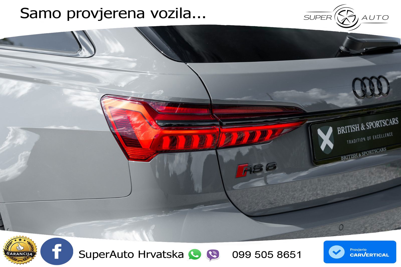 Audi RS6 Avant 4.0 TFSI V8 performance (630 KS)  quattro tiptronic LED+GR SJED+ACC