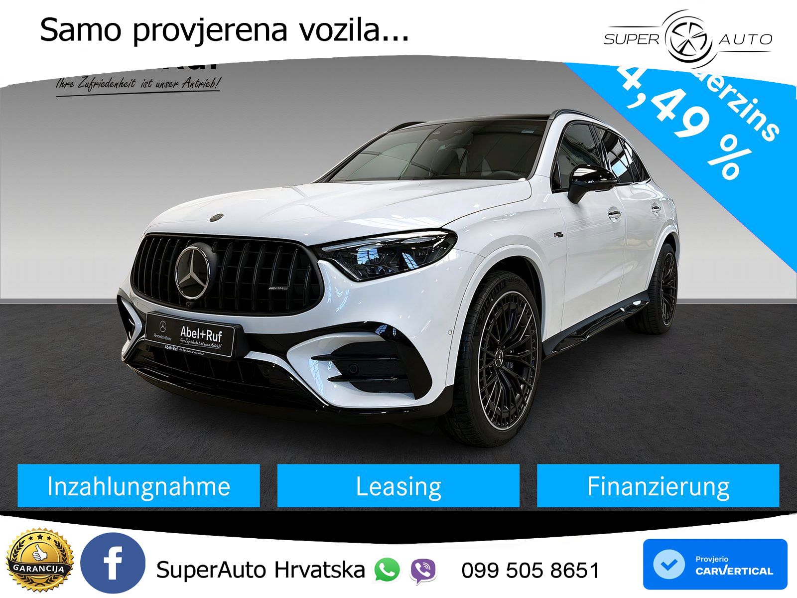 Mercedes AMG GLC 53 (449 KS) 4MATIC+ AMG SPEEDSHIFT TCT 9G ACC+GR SJED+360+PANO