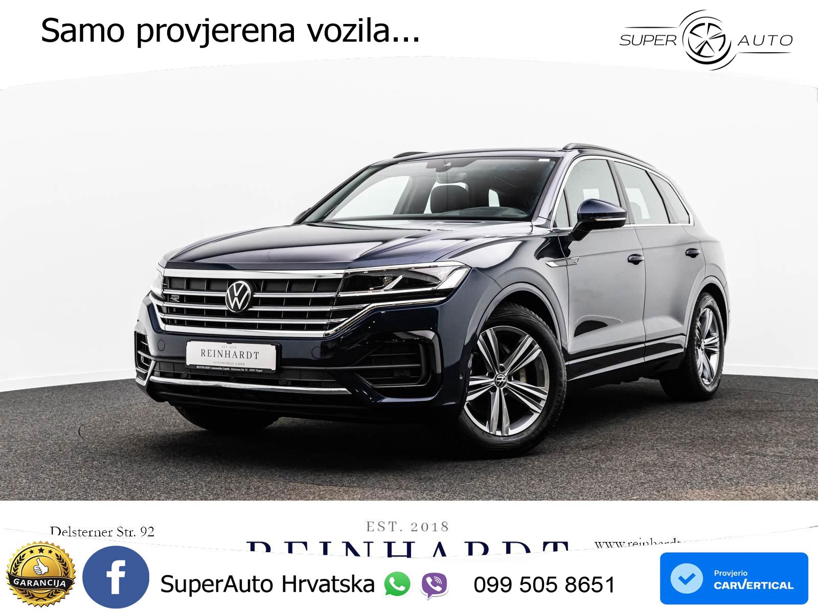 Volkswagen Touareg 3.0 V6 TDI (231 KS) 4MOTION Tiptronic R-Line ZRAČNI+ACC+GR SJED+KAM+PANO