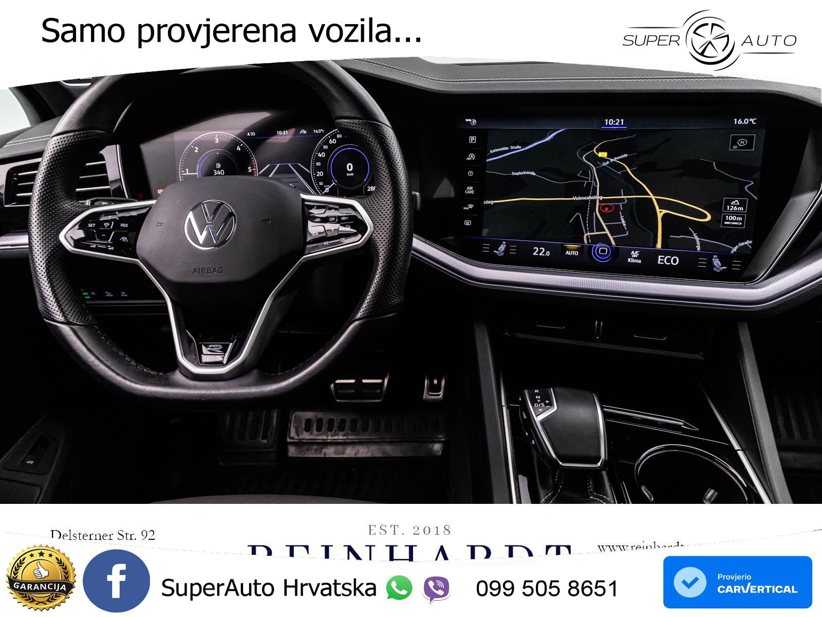 Volkswagen Touareg 3.0 V6 TDI (231 KS) 4MOTION Tiptronic R-Line ZRAČNI+ACC+GR SJED+KAM+PANO