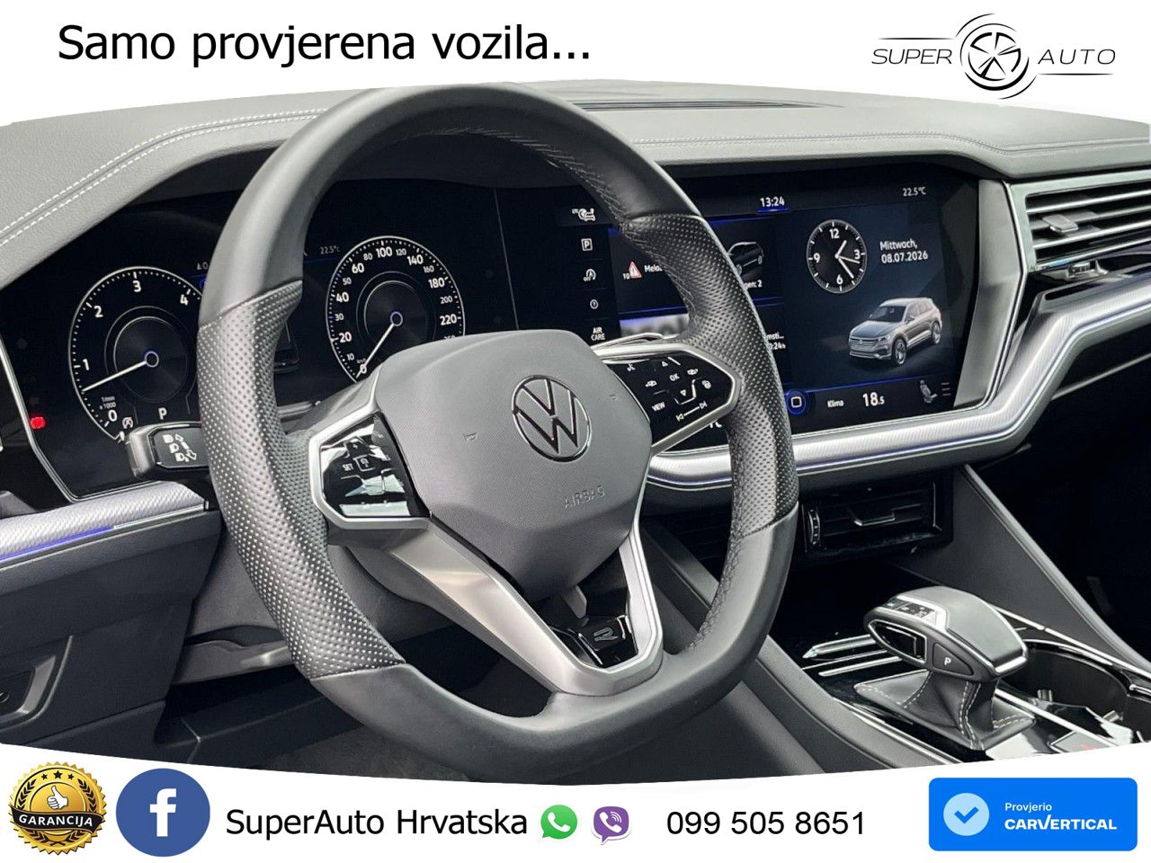 Volkswagen Touareg 3.0 V6 TDI (286 KS) 4MOTION Tiptronic R-Line ZRAČNI+ACC+4xGR SJED+KAM