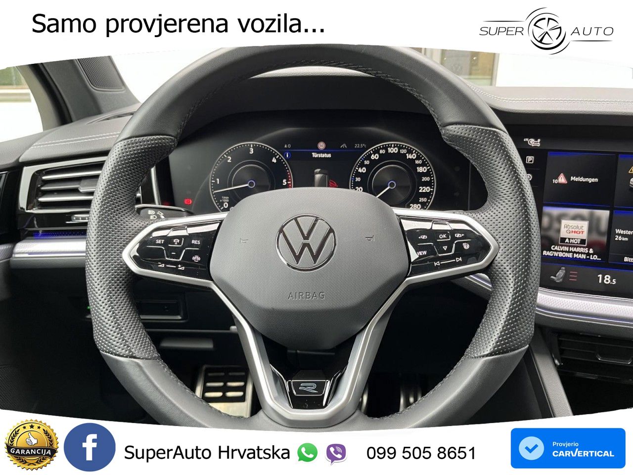 Volkswagen Touareg 3.0 V6 TDI (286 KS) 4MOTION Tiptronic R-Line ZRAČNI+ACC+4xGR SJED+KAM