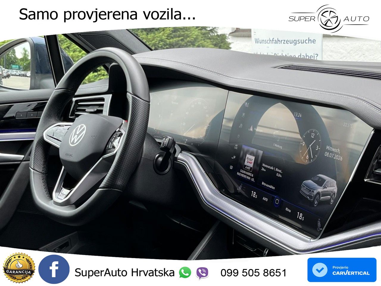 Volkswagen Touareg 3.0 V6 TDI (286 KS) 4MOTION Tiptronic R-Line ZRAČNI+ACC+4xGR SJED+KAM