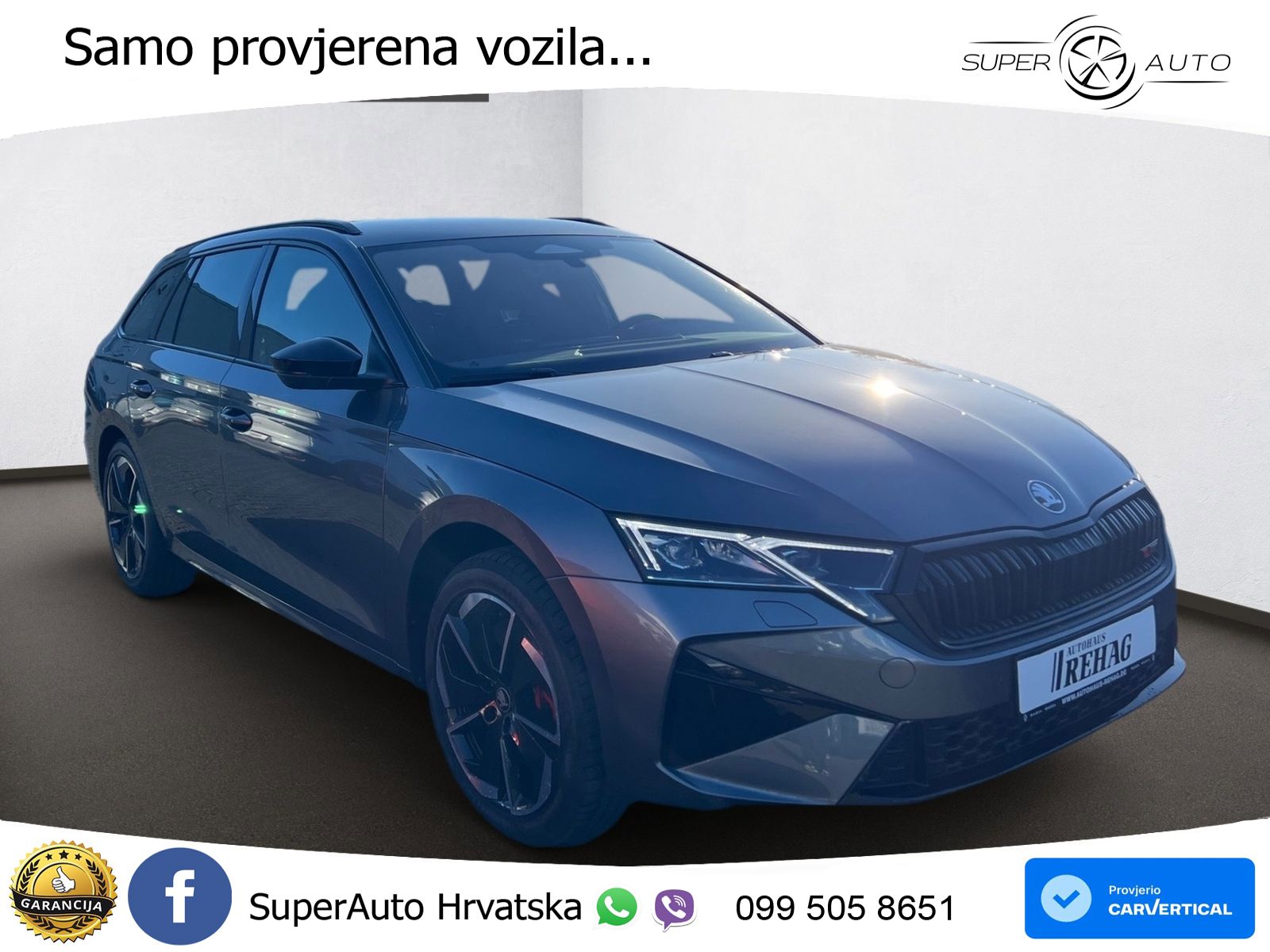 Škoda Octavia Combi RS 2.0 TSI (265 KS) DSG LED+GR SJED+ACC