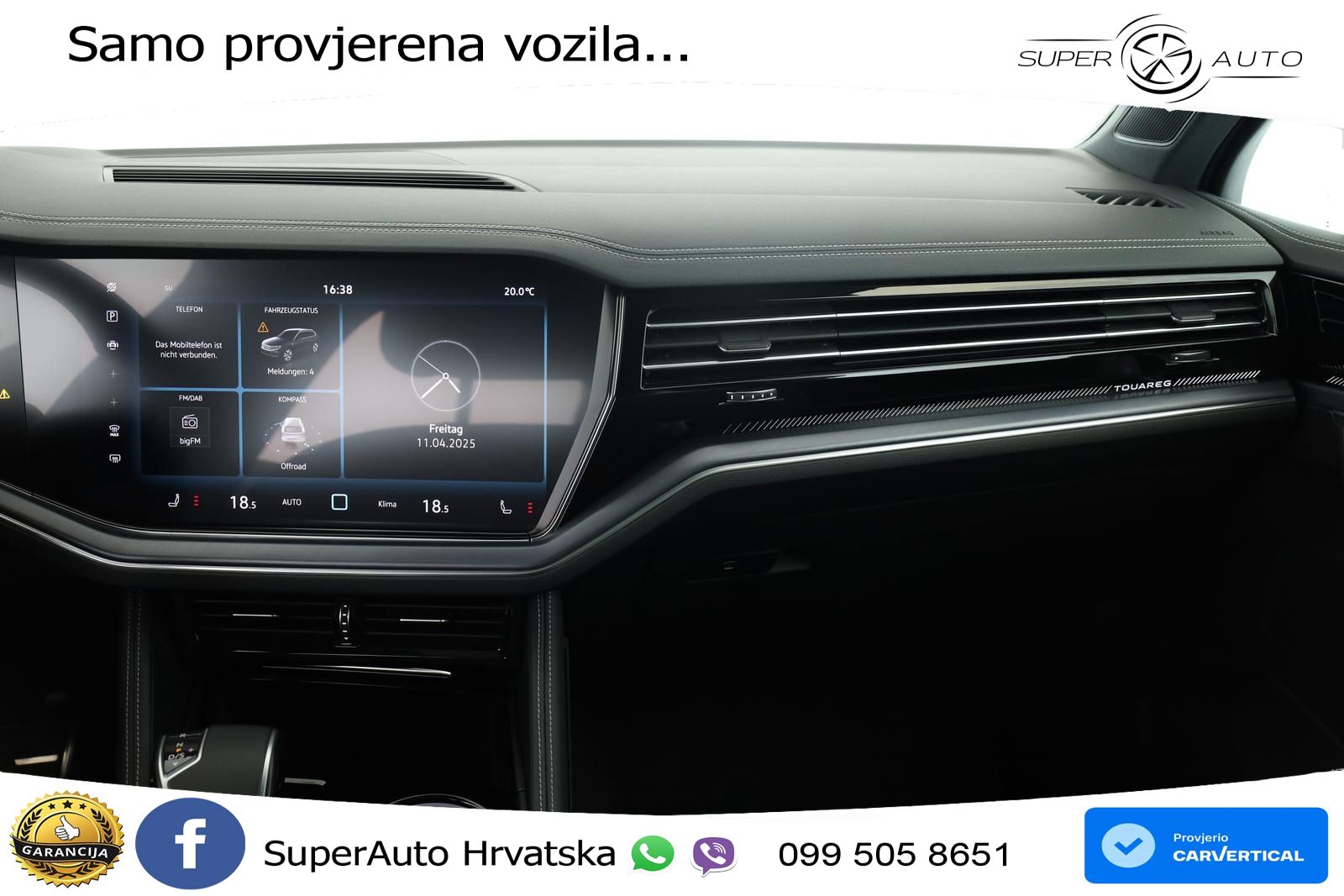 Volkswagen Touareg 3.0 V6 TDI (231 KS) 4MOTION Tiptronic R-Line ZRAČNI+ACC+GR SJED+KAM+PANO