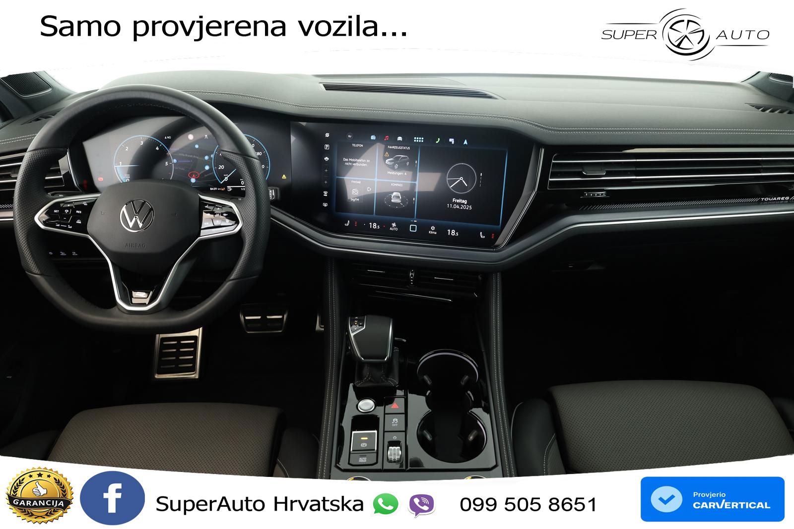 Volkswagen Touareg 3.0 V6 TDI (231 KS) 4MOTION Tiptronic R-Line ZRAČNI+ACC+GR SJED+KAM+PANO