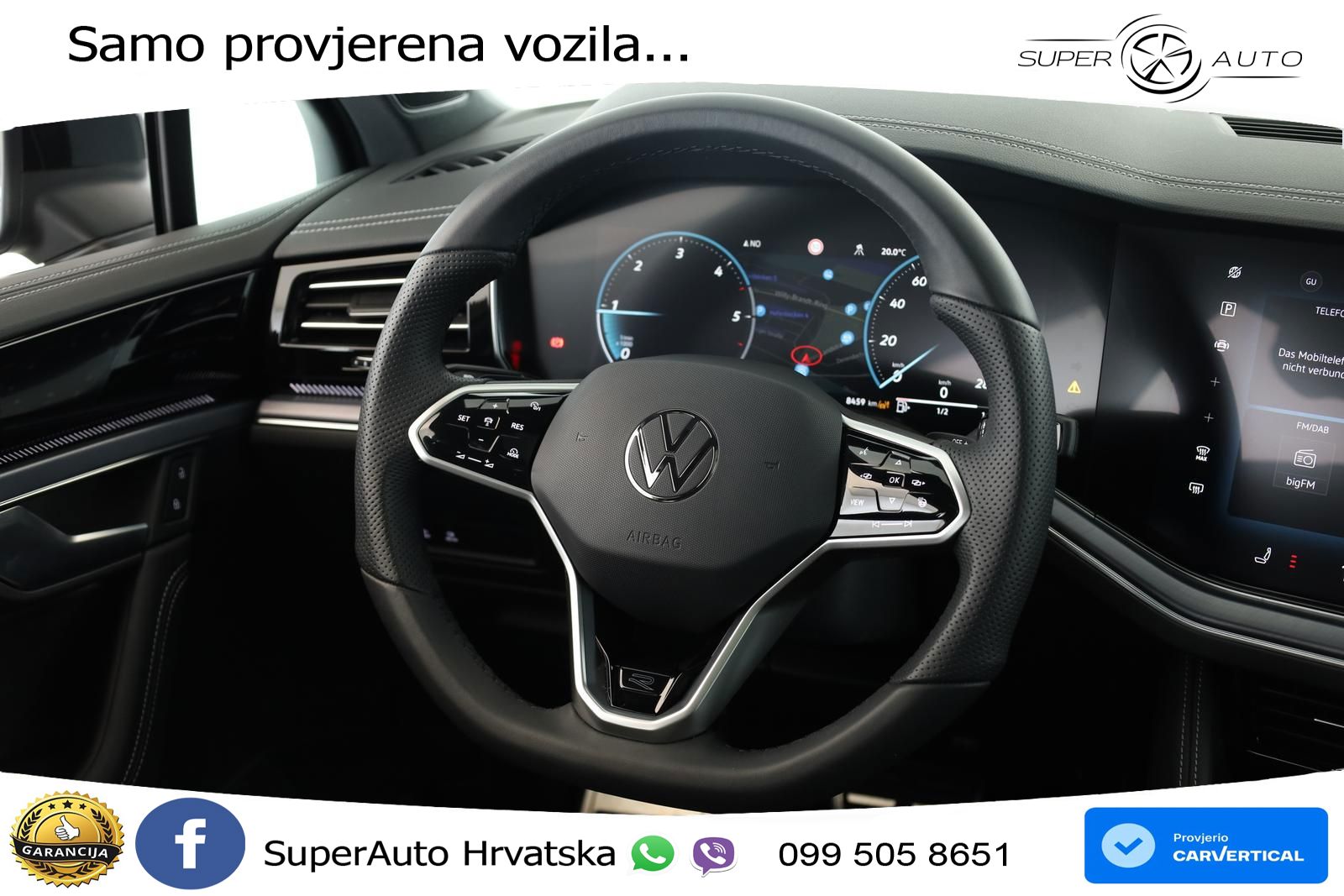 Volkswagen Touareg 3.0 V6 TDI (231 KS) 4MOTION Tiptronic R-Line ZRAČNI+ACC+GR SJED+KAM+PANO
