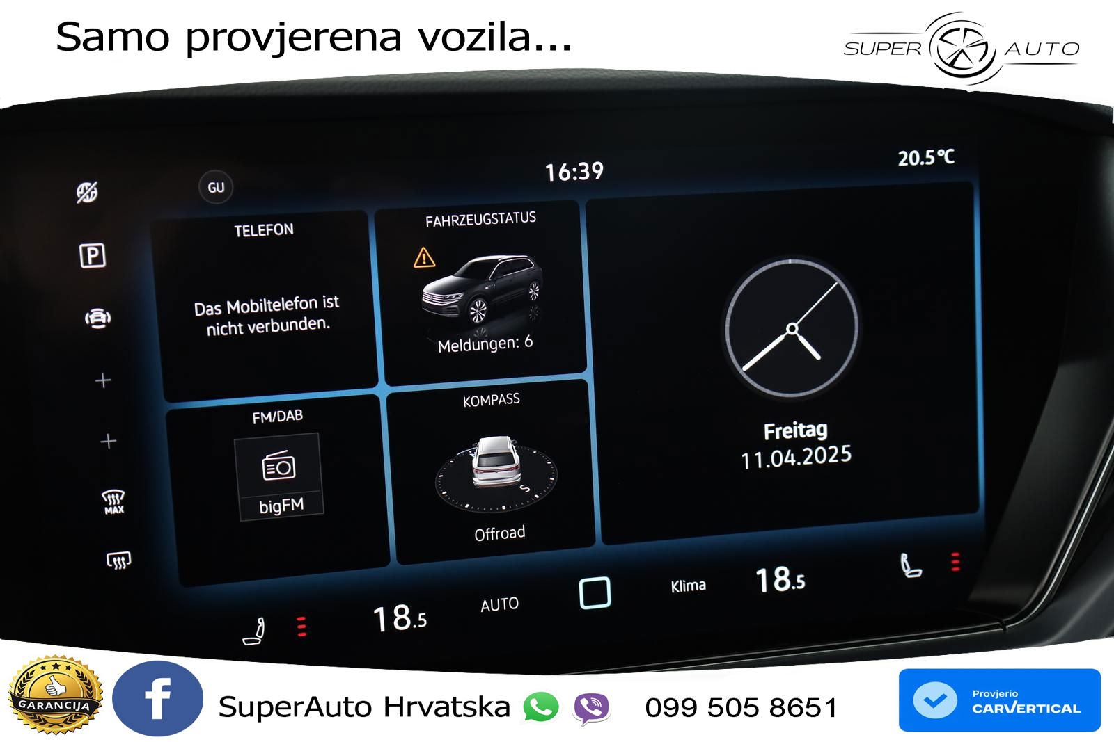 Volkswagen Touareg 3.0 V6 TDI (231 KS) 4MOTION Tiptronic R-Line ZRAČNI+ACC+GR SJED+KAM+PANO