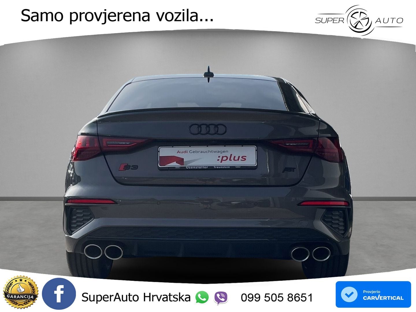 Audi S3 Limuzina 2.0 TFSI (310 KS) quattro S tronic LED+GR SJED+ACC