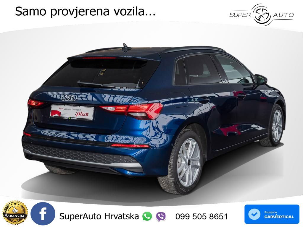 Audi A3 Sportback 30 TFSI (116 KS) Mild Hybrid S tronic LED+GR SJED+ACC
