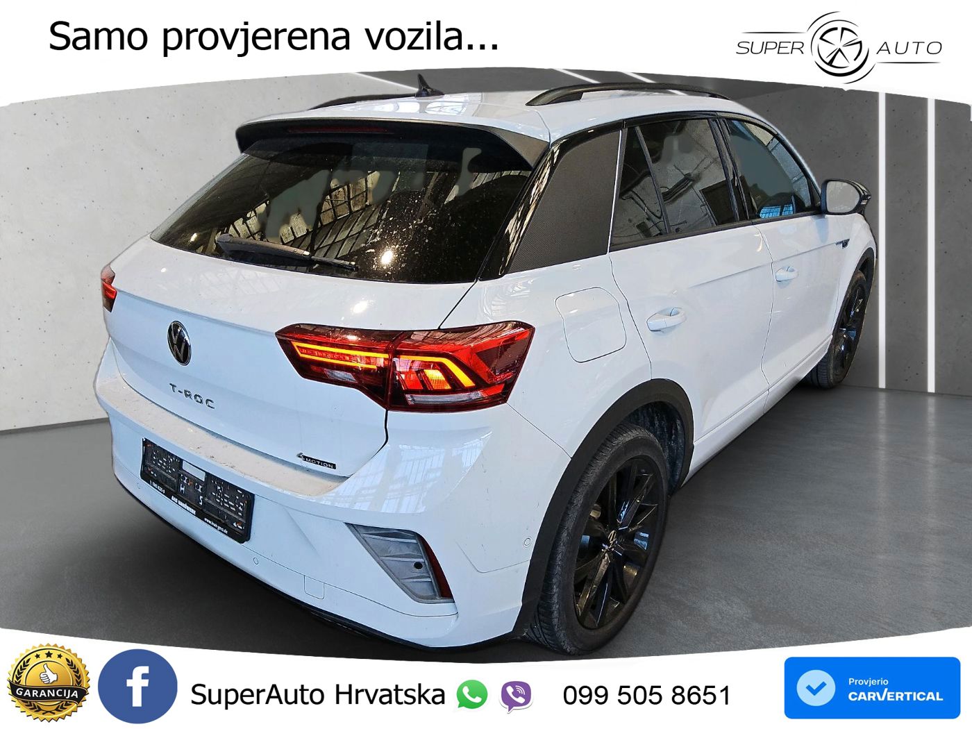 Volkswagen T-Roc 2.0 TSI (190 KS) 4M DSG R-Line LED+GR SJED+ACC