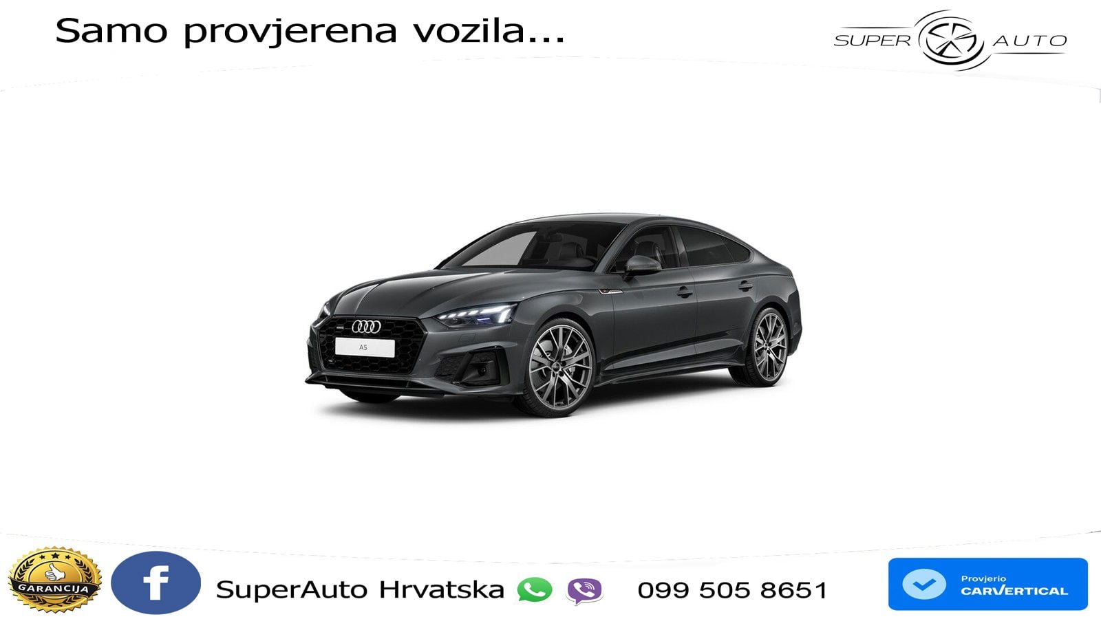 Audi A5 Sportback 45 TFSI (265 KS) quattro S tronic S line MATRIX+GR SJED+KAM