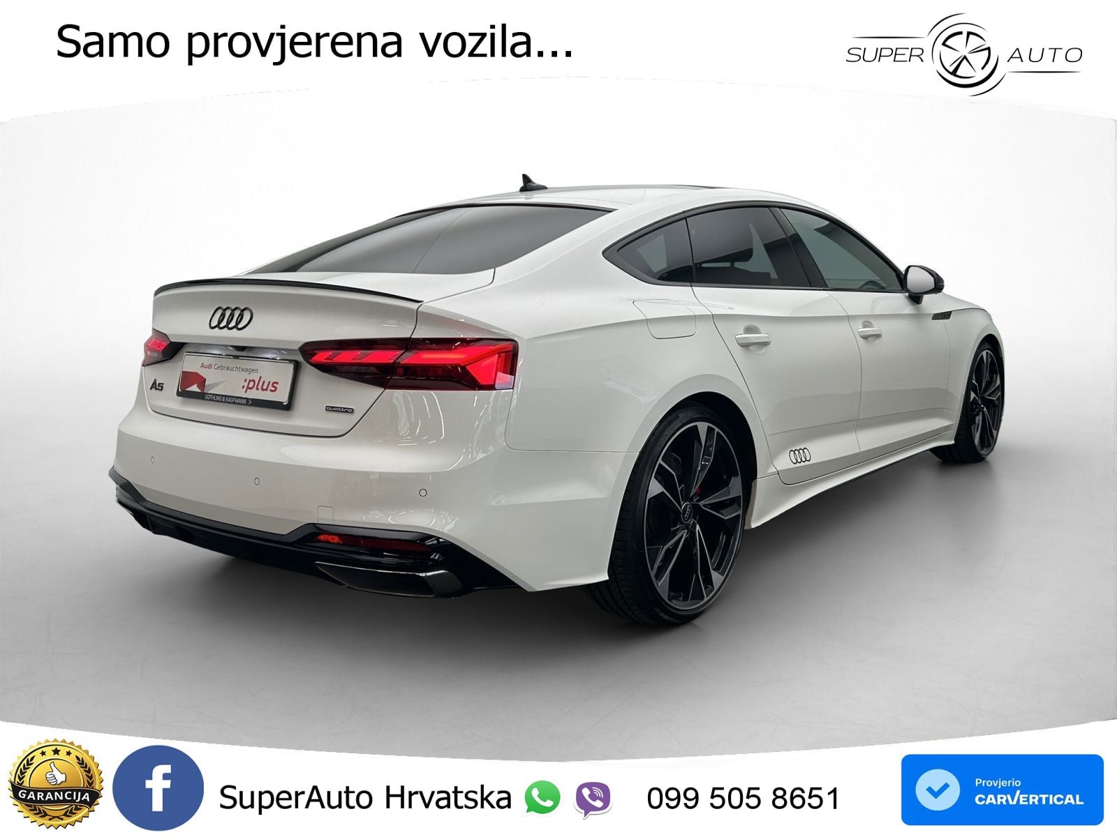 Audi A5 Sportback  40 TFSI (204 KS) quattro S tronic 2x S line LED+GR SJED+ACC