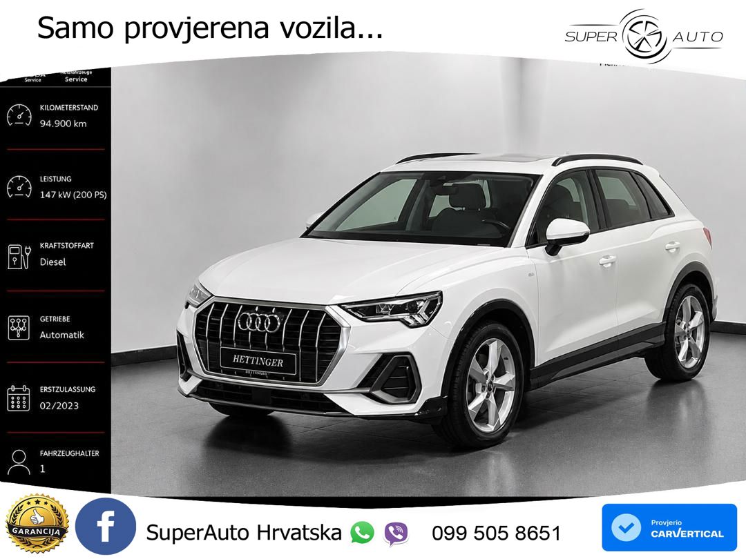 Audi Q3 40 TDI (200 KS) quattro S tronic S line LED+GR SJED+ACC