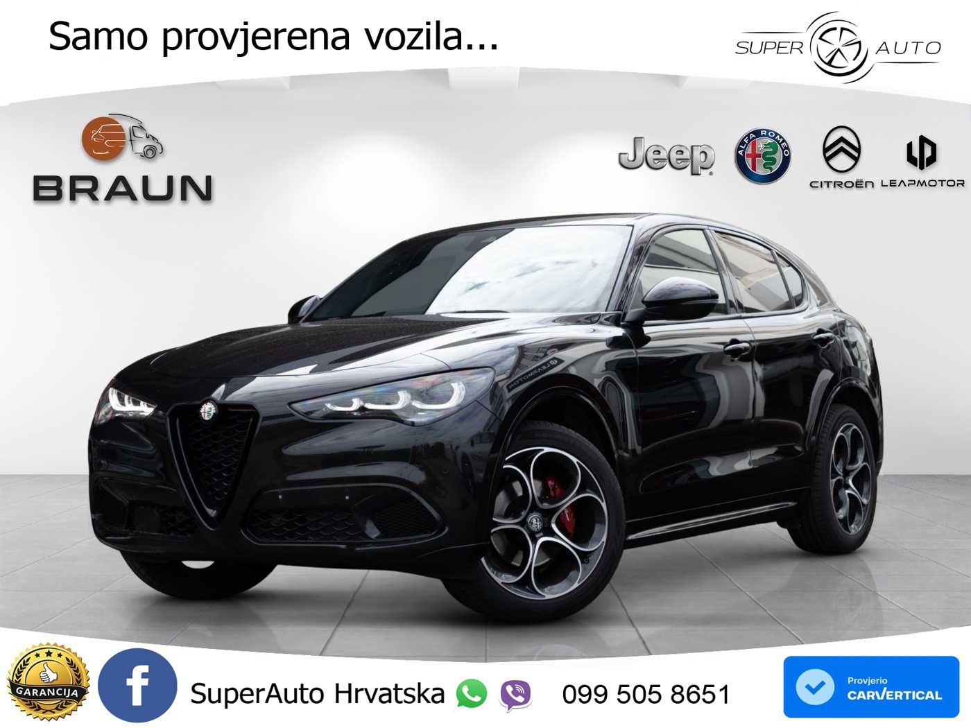 Alfa Romeo Stelvio 2.0 Turbo (280 KS) Q4 Automatic LED+GR SJED+ACC