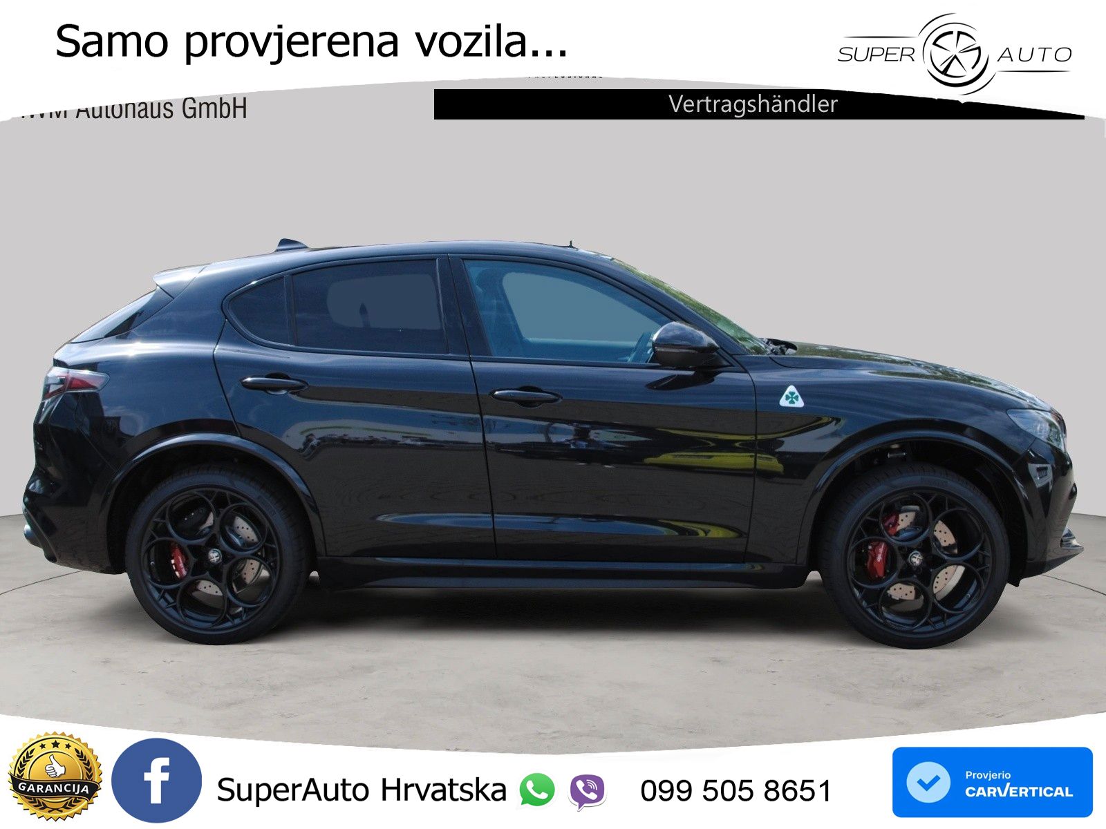 Alfa Romeo Stelvio Quadrifoglio 2.9 V6 Bi-Turbo (520 KS) Q4 Automatic LED+GR SJED+ACC