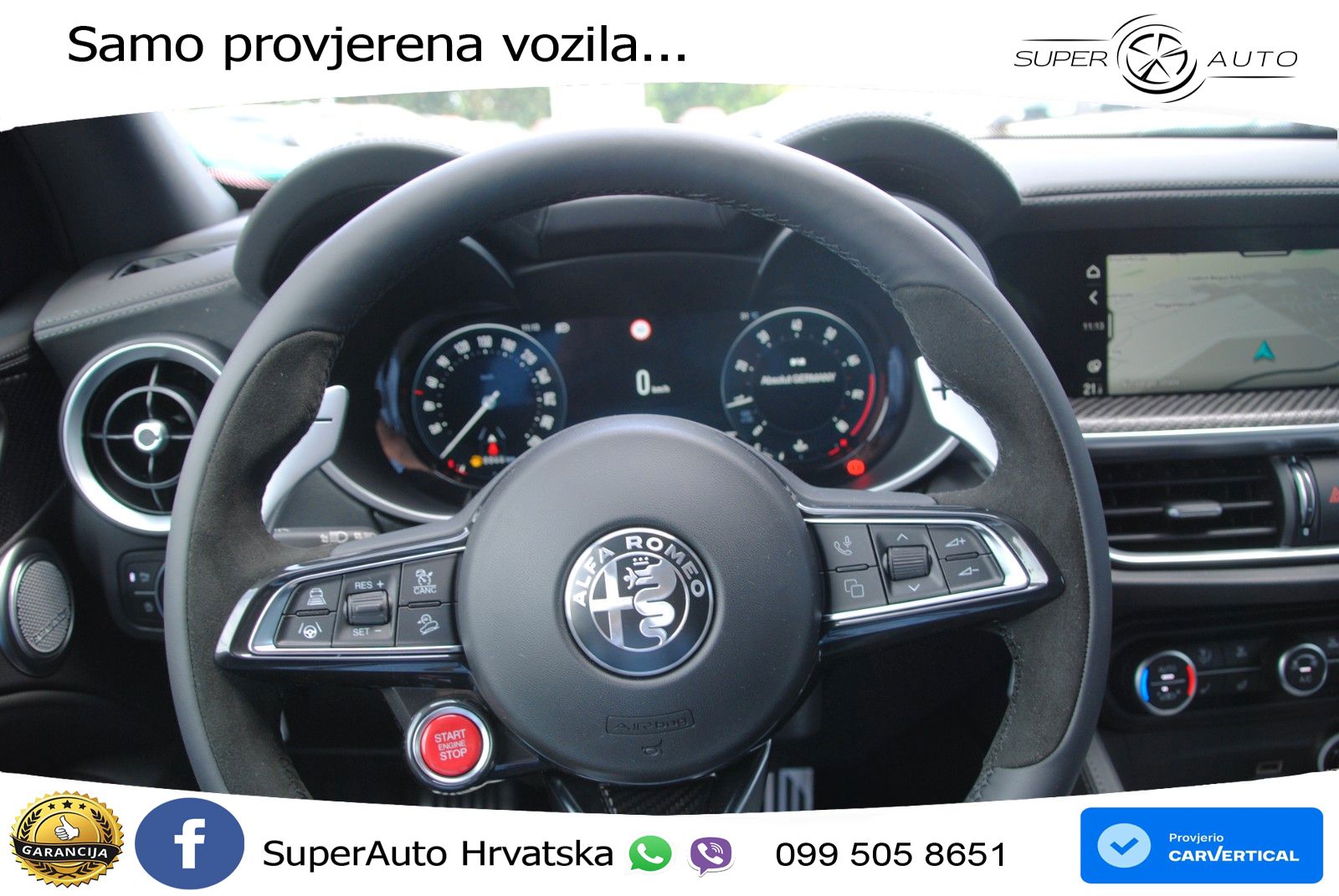 Alfa Romeo Stelvio Quadrifoglio 2.9 V6 Bi-Turbo (520 KS) Q4 Automatic LED+GR SJED+ACC