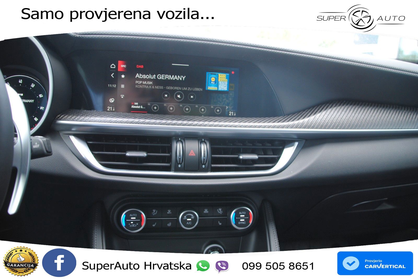 Alfa Romeo Stelvio Quadrifoglio 2.9 V6 Bi-Turbo (520 KS) Q4 Automatic LED+GR SJED+ACC