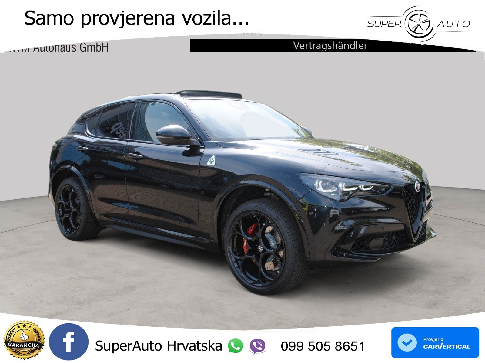 Alfa Romeo Stelvio Quadrifoglio 2.9 V6 Bi-Turbo (520 KS) Q4 Automatic LED+GR SJED+ACC