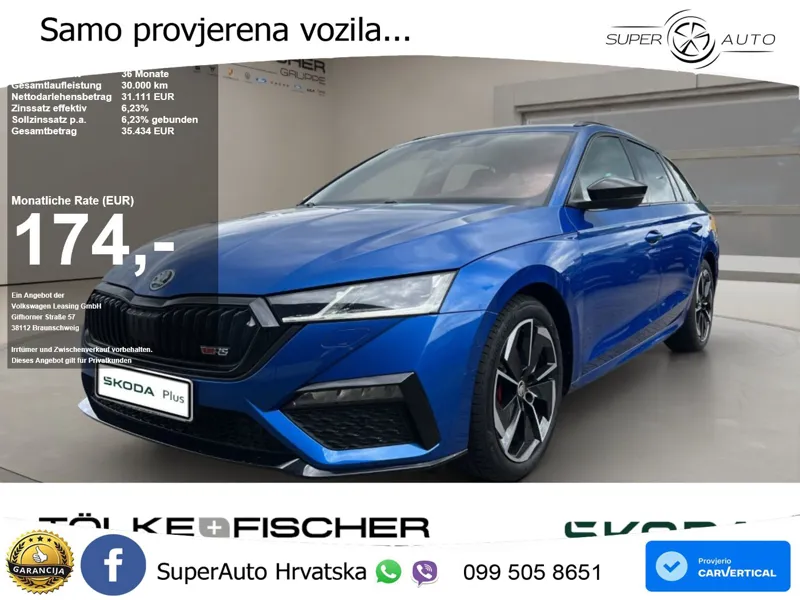 Škoda Octavia Combi RS 2.0 TDI (200 KS) 4x4 DSG LED+GR SJED+ACC