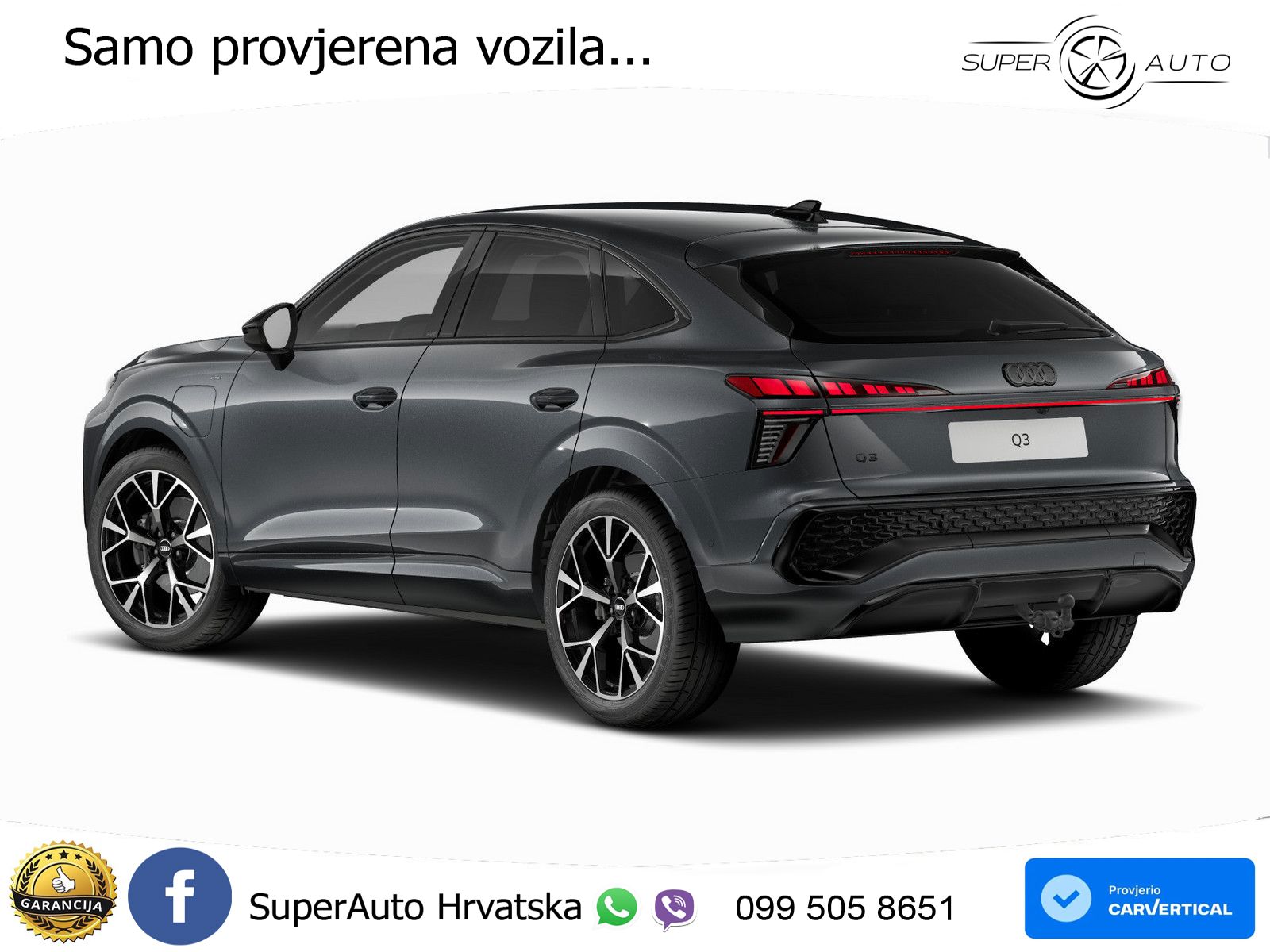 Audi Q3 Sportback 1.5 TFSIe (272 KS) S tronic S line LED+GR SJED+ACC