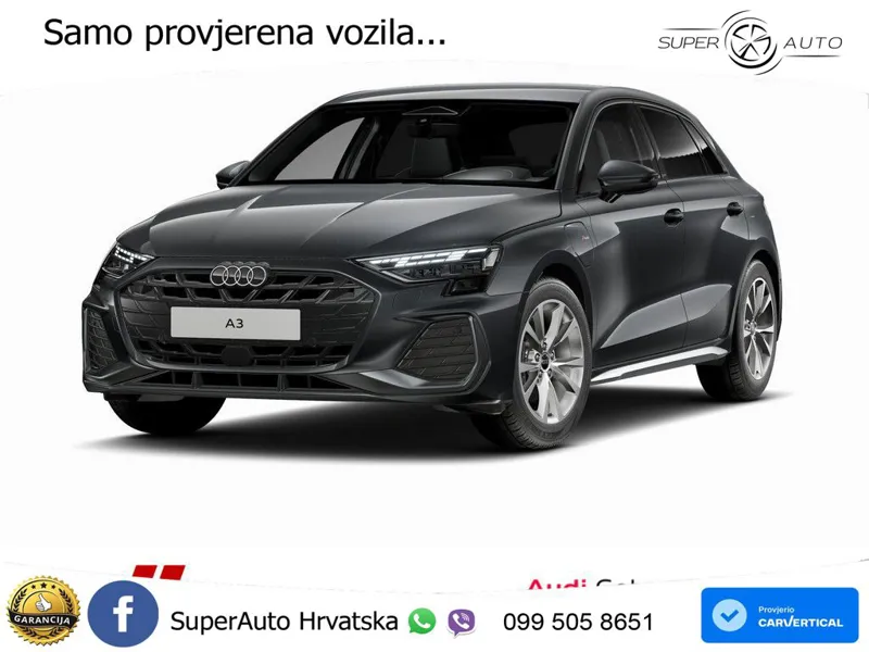 Audi A3 40 TFSIe (204 KS) S tronic S line LED+GR SJED+ACC