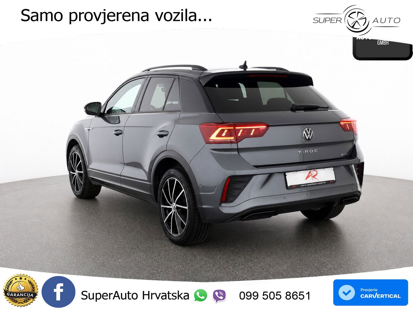 Volkswagen T-Roc 2.0 TSI (190 KS) 4M DSG R-Line MATRIX+GR SJED+KAM