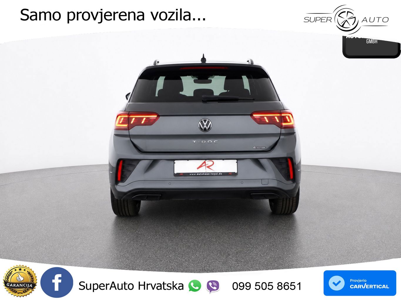 Volkswagen T-Roc 2.0 TSI (190 KS) 4M DSG R-Line MATRIX+GR SJED+KAM