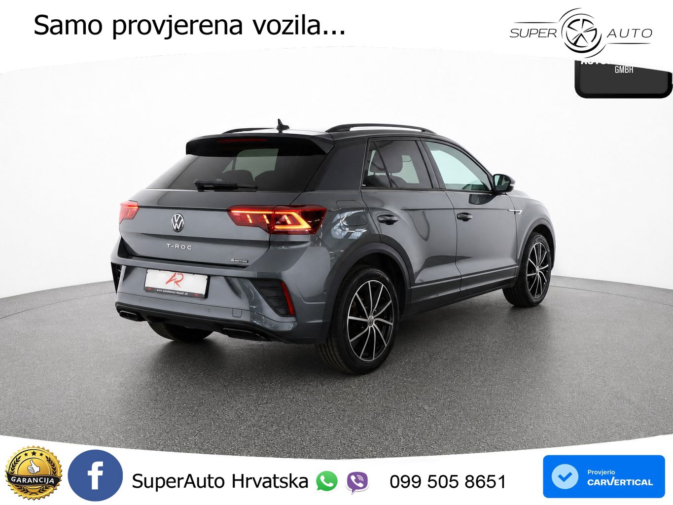 Volkswagen T-Roc 2.0 TSI (190 KS) 4M DSG R-Line MATRIX+GR SJED+KAM