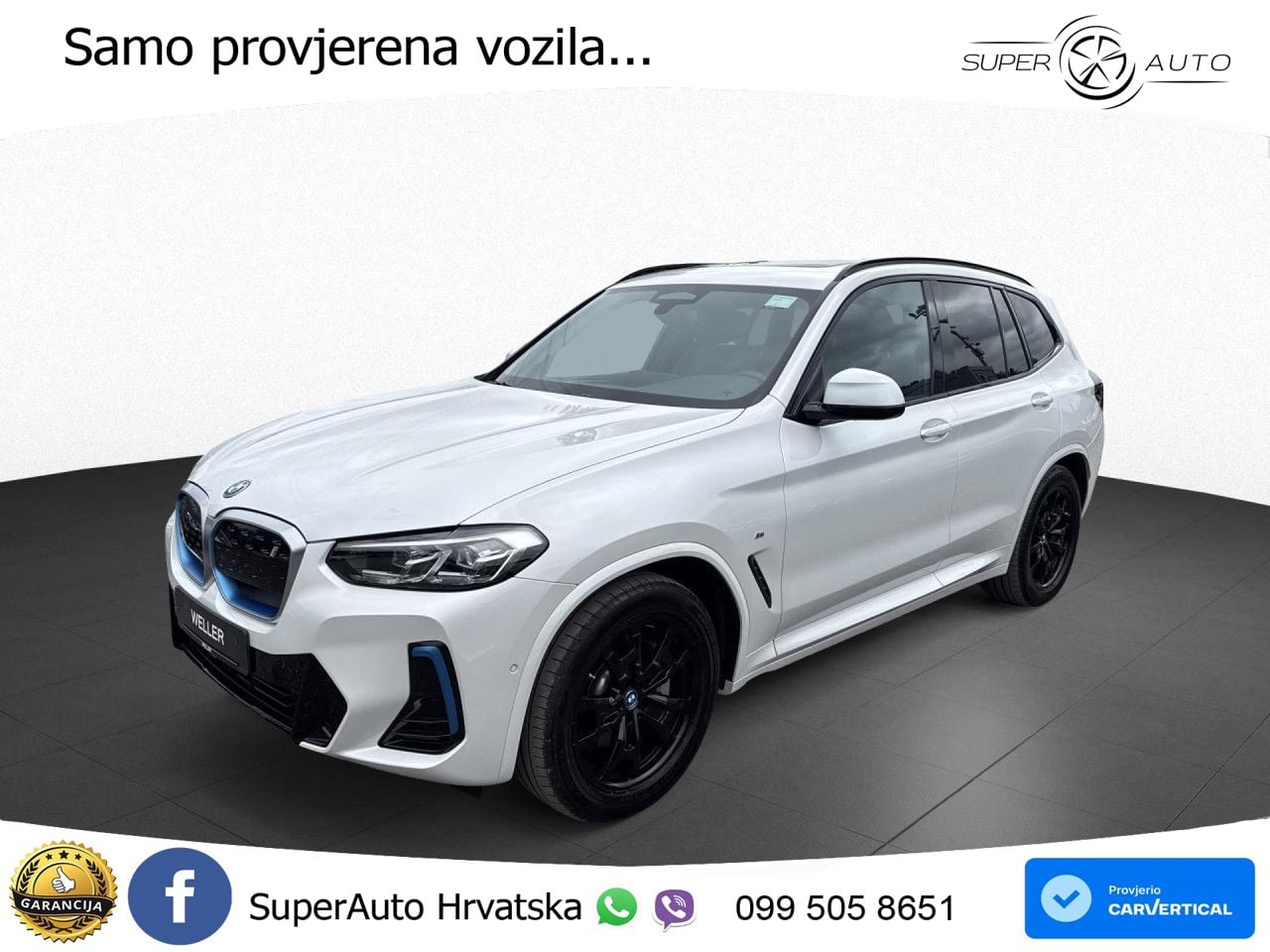 BMW iX3 80 kWh (286 KS) M Sport LED+GR SJED+ACC
