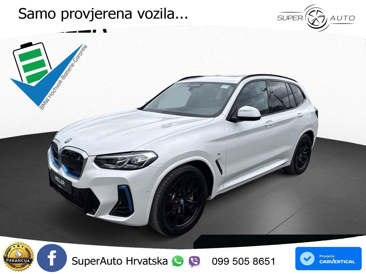 BMW iX3 80 kWh (286 KS) M Sport LED+GR SJED+ACC