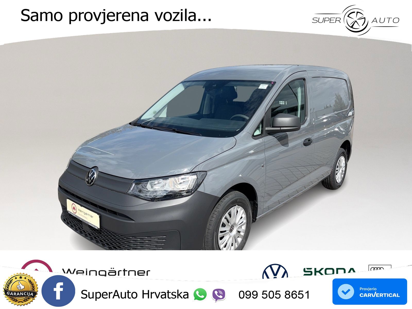 Volkswagen Caddy Cargo 2.0 TDI, AHK, Klima, PDC 6-Gang 102 KS