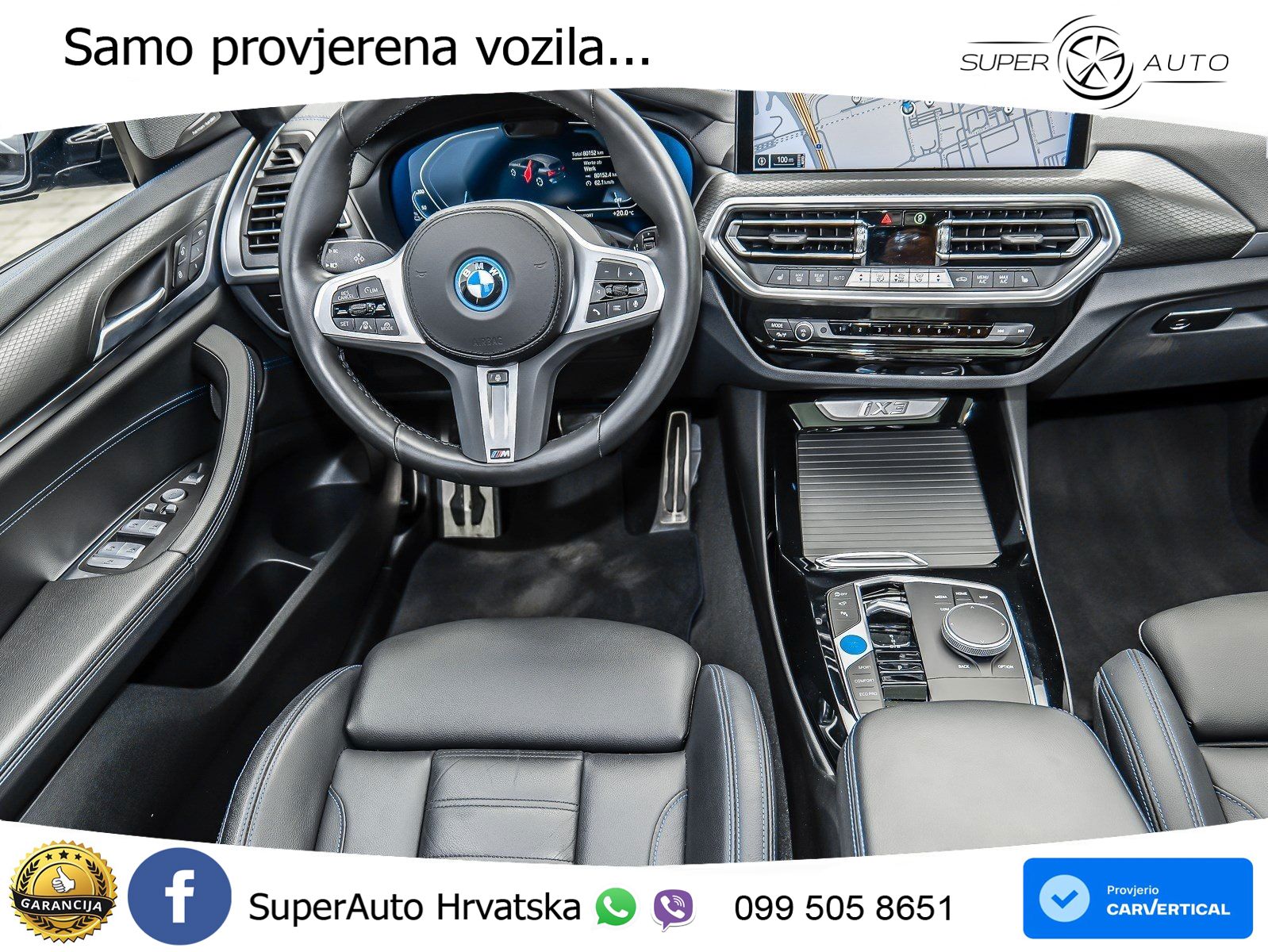BMW iX3 80 kWh (286 KS) M Sport LED+GR SJED+ACC