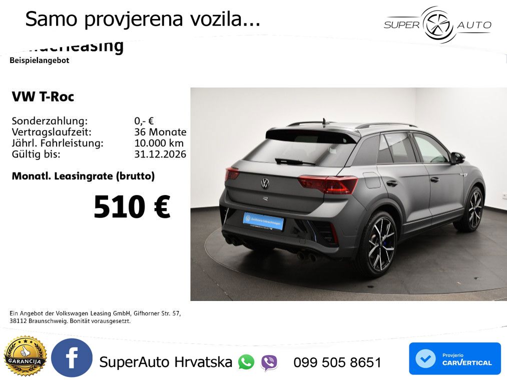 Volkswagen T-Roc I R 2.0 TSI (300 KS) OPF 4M DSG LED+GR SJED+ACC
