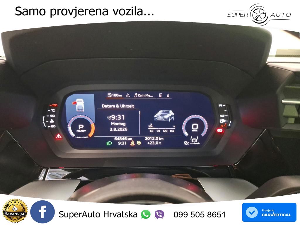 Audi A3 30 TDI (116 KS) S tronic S line LED+GR SJED+ACC