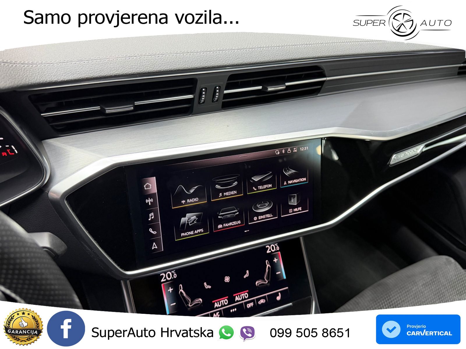Audi A6 50 TDI V6 (286 KS) quattro tiptronic S line ZRAČNI+ACC+GR SJED+360