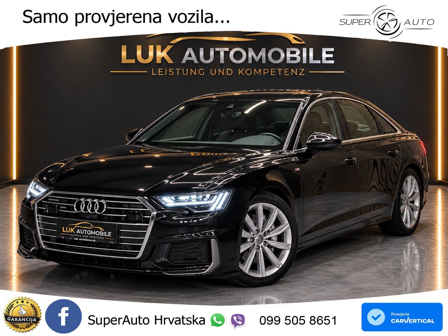 Audi A6 50 TDI V6 (286 KS) quattro tiptronic S line ZRAČNI+ACC+GR SJED+360